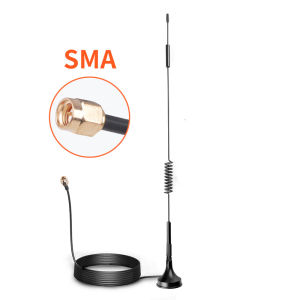 Kebidumei | 1.5m TS9 CRC9 SMA Male Connector 700-2700MHz GSM External Router Antenna 12dBi 2G 3G 4G LTE Magnetic Antenna