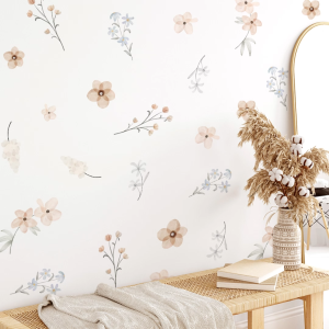 Sticker Decal Dán Tường Mẫu Hoa Nhí 4 Có Keo Sẵn - Trang Trí Cửa Kính - Decor Quán Cafe - Phòng Ngủ