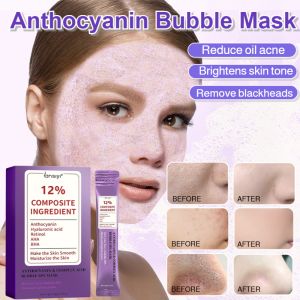 Anthocyanin Bubble Mask to the Official Genuine Cleansing Small Bubbles Blackhead Pores Smear Deep