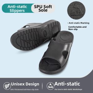 seagebel | Anti-static ESD Slipper for Electronics Factory Dust-free Workshop with Thick Soft Non-slip