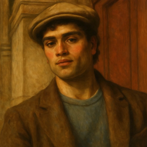 Tranh Nghệ thuật "Chàng Trai Đội Mũ" VIETSMART ART - Acrylic 60 x 70cm