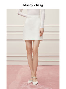 Textured High Waist Midi Skirt