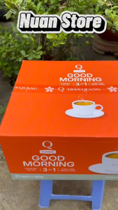 Cà phê sữa hòa tan good morning Trần Quang NUAN hòa tan 3 in 1 uống liền bịch 480g x 24 gói (ống) x 20g