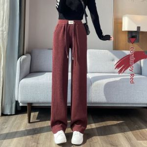 HUAXUNRAN | Warm Thick Corduroy Straight Leg Leisure Pants