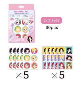 60 mermaid animals and children mosquito repellent stickers Princess baby mosquito repellent stickers baby cartoon mosquito repellent plant essential oil stickers