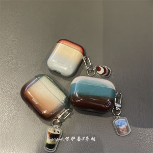 Korean Style Ombre Coffee Color  AirPods pro 1st 2nd 3rd 4th Generation Earphone Case Protective Cover Hard TPU Shell