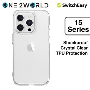 SwitchEasy Crush Transparent iPhone 15 15 Plus 15 Pro and 15 Pro Max Case - Shockproof PC & TPU Bumper Crystal Clear Drop Protection Cover with Enhanced Grip