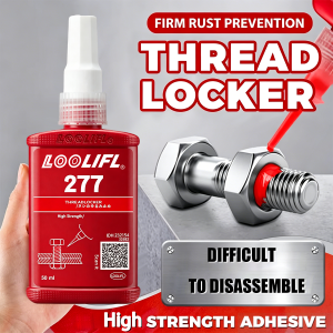 LOOLIFL 243 277 Red High Strength Threadlocker Screw Glue Permanent Thread Locking Agent Anaerobic Adhesive Anti-Loosening Glue