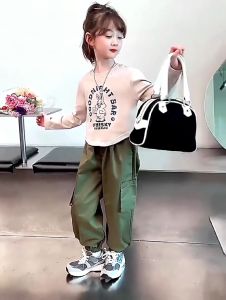 Setelan Baju Labubu Anak Perempuan Cargo Usia 1-12 Tahun Viral