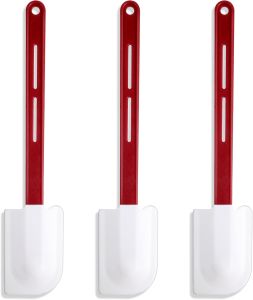 Silicone Spatulas Heat Resistant Rubber Commercial Silicone Scraper Spatula with Handle for Kitchen Baking Cooking 3 Pcs Set