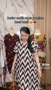 daster selutut motif busui