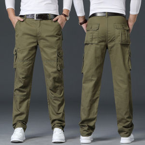 Cotton Loose Fit Straight Pants Mens Spring to Summer
