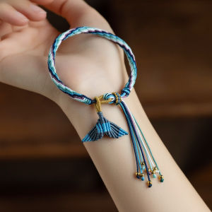 【Fashionable Antique Style】Colorful Lucky Bracelet Van Goghs Starry Sky Hand-Woven Bracelet Elegant Gifts For Girls And Couples Mens And Womens Diy Tassel Adjustable Length