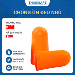 Nút tai chống ồn 3M 1100 và 1110 cấu tạo từ PU xốp mềm nhét tai chống ồn đạt chỉ số NRR 29dB ( 5 cặp) - Thinksafe