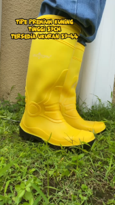 Sepatu Boot Sawah Panjang Tinggi Karet Pria Premium Anti Slip Air Bau Vincitory 39 40 41 42 43 44