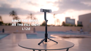 L12d Foldable Wireless Bluetooth Selfie Stick Tripod with Remote Shutter Double Fill Light Aluminum Alloy 1.08 Meter