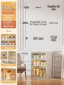 MMZECE | Transparent Folding Shoe Storage Box For Entryway Home Use