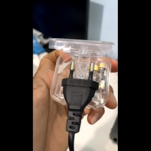 LOVIDA MALAYSIA (EU TO MSIA/UK) FUSED Transparent EURO 2 Pin To 3 Pin Plug Converter 240V Fits 5A Power Fuse Adaptor Penukar Palam 插头转换器