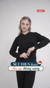 [Mua 3 giảm 20% mua 2 giảm 15%] Bộ thun dài tay ấm áp túi trái tim thu đông BTD060S21