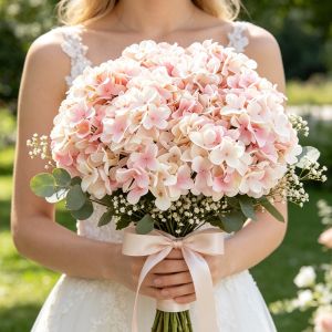 Artificial Flowers Hot sales Hydrangea Wedding Bridal Bouquet Festival Home Garden arch Festival Handmade Diy Gift Filler Decora