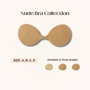[Bloomee PH] Nude Bra Collection Adhesive Silicon Push Up Bra Free Storage Board & Nipple Protector