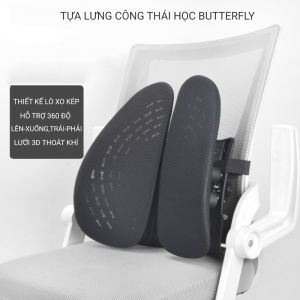 Tựa Lưng Công Thái Học ButterFly OFFICE CHILL Dùng Cho Làm Việc - Văn Phòng - Ô tô