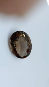 Natural Smoky Brown Brazil Quartz 21.45 Cts. Oval Cut Eye Clean Grade AAA+ Loose Gemstone