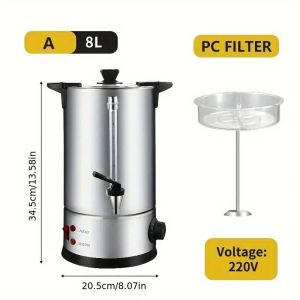Coffee Urn Stainless Steel Electric Coffee Boiler Water Boiler Coffee Urn Coffee Bucket Insulation Bucket