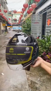 MŨ BẢO HIỂM TRÙM ĐẦU 3/4 LÓT THÁO RỜI CÓ KÍNH CHÍNH HÃNG ROYAL XH01.