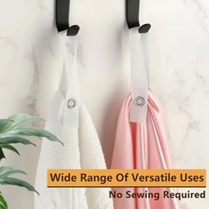 Outdoor Camping Towel Hanger with Snap Closure Sew-Free Storage Strap Multifunctional Hanger for Bathroom Kitchen & Camping