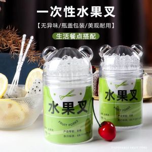 Thìa Nhựa Dùng Một Lần Cấp Thực Phẩm Cho Trái Cây Và Bánh Kẹo Hình Chữ Nhật Nhỏ Đựng Trong Chai Và Túi Thiết Kế Sáng Tạo