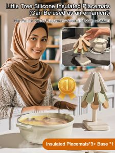 Household small silicone tree bowl coasters special heat ulation mats