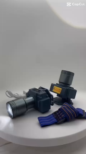 Đèn pin đội đầu tích điện zoom ánh sáng led lazer siêu sáng 585 - 210