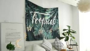 พรมตกแต่งห้องผ้าพื้นหลังวันเกิดผ้าพื้นหลังคริสต์มาส ins ผ้าพื้นหลังโบฮีเมียนลม