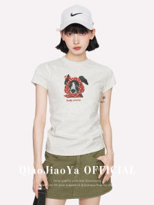 QIAOJIAOYA | Áo Thun Slim Fit Thiết Kế