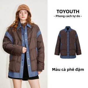 Toyouth | Áo Khoác Mùa Đông Nữ 90% Lông Vũ Giả Hai Phần Chống Tĩnh Điện Nhẹ 2026 Hàng Mới