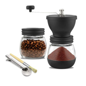 Large Capacity Glass Hand Bean Grinder Coffee Grinder Set Manual Bean Grinder Manual Coffee