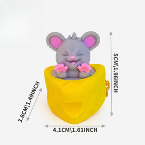 Cute Button Clicker Keychain Fidget Stress Relief Keyring Decompression Click Toy Key Holder Gift
