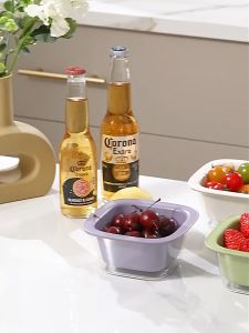 KOTAK SARINGAN MINI CUCI SAYUR BUAH 2 IN 1 Karakter Lucu Wadah Peniris Praktis Serbaguna