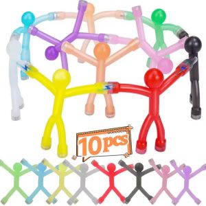 5/10Pcs Colorful Humanoid Fridge Magnetic Sticker Funny Kids Plaything Flexible Magnetic Figure Toys Adults Stress Relief Toy Home Ornaments