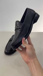 Single Monk Strap Loafer Nam Da Bò Đế Phíp LF03