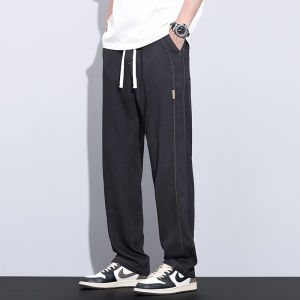 Mens Tencel Summer Thin Jeans Wide Leg Straight