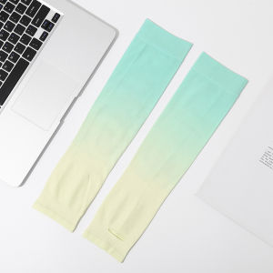 Mùa Hè UV Năng Lượng Mặt Trời Màu Chuyển Đổi Băng Lụa Cánh Tay Tay Co Giãn Đi Xe Đạp Du Lịch Đi Biển Đi Bộ Đường Dài Cánh Tay Dành Cho Nam & Nữ