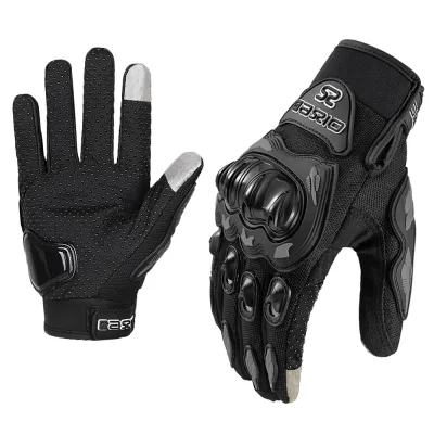 Summer Breathable Full Finger Motorcycle Gloves Non-slip Wear-resistant Motocross Racing Gloves Touch Screen Moto Biker Gloves