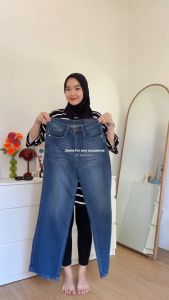 DISYAK - HighWaist Loose Jeans Boyfriend Standar Vintage Blue 109-209