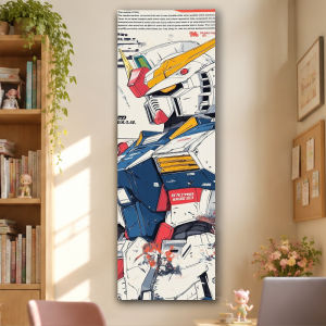 Bandai | RX-78-2 Gundam Vintage Phác Thảo In Chữ Dài Dọc Biểu Ngữ Tấm Thảm Khoa Học Viễn Tưởng Mecha Trang Trí Tường Cho Otaku Cửa Hoặc Trang Trí Phòng