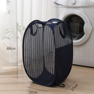 New Foldable Laundry Hamper Breathable Mesh Dirty Clothes Basket Home Hollow out Laundry Basket Toy Clothes Storage