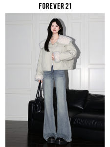 Forever 21 Retro Blue Bell Bottom Jeans Womens Low Waist Slim Fit Pear Shape Narrow Version Horse Hoof Pants Casual Wear