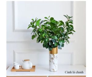 cây giả .LÁ CHANH.dùng cắm bình trang trí nhà cửa.decor nhà hàng quán