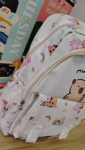 D1-3643 - CAPYBARA Design 45CM Korea Backpack / Beg Galas Sekolah Rendah & Menengah / Kanak-Kanak Kids Backpack